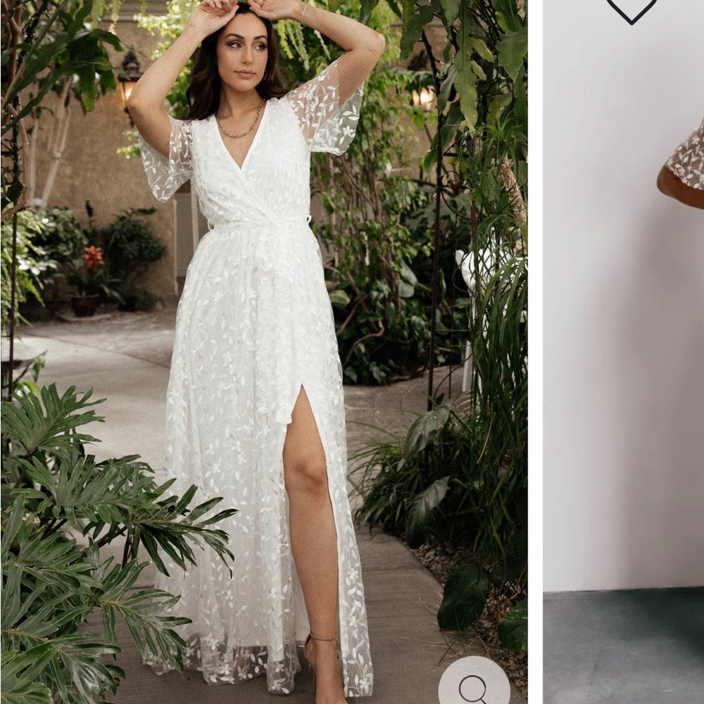 Baltic Born white lace dress